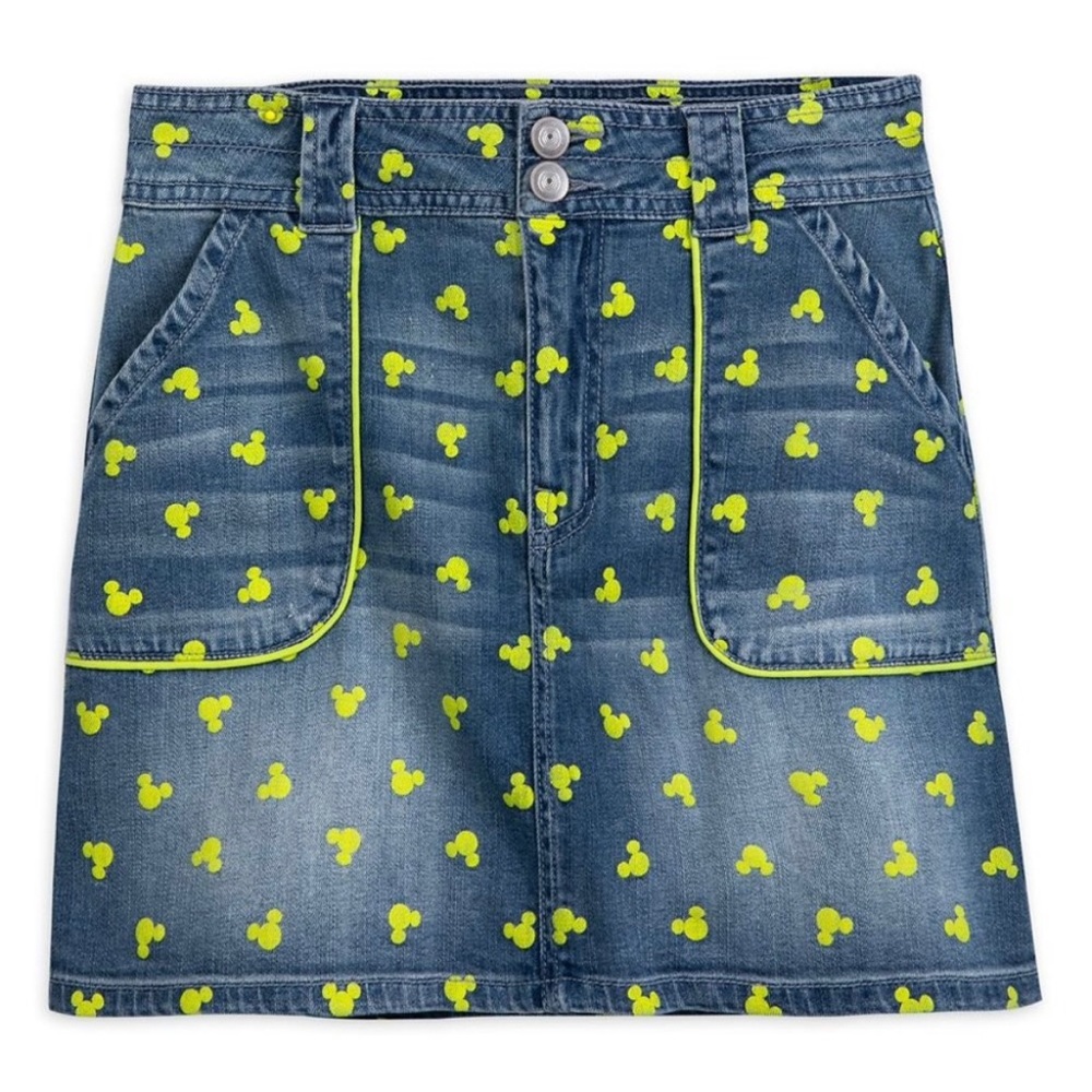 Disney Mickey Printed Denim Mini Skirt